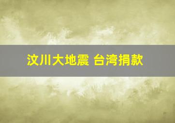 汶川大地震 台湾捐款